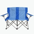 thumbnail image 2 of Kamp-Rite Portable 2 Person Folding Outdoor Camp Lawn Beach Chair, Blue, 2 of 5