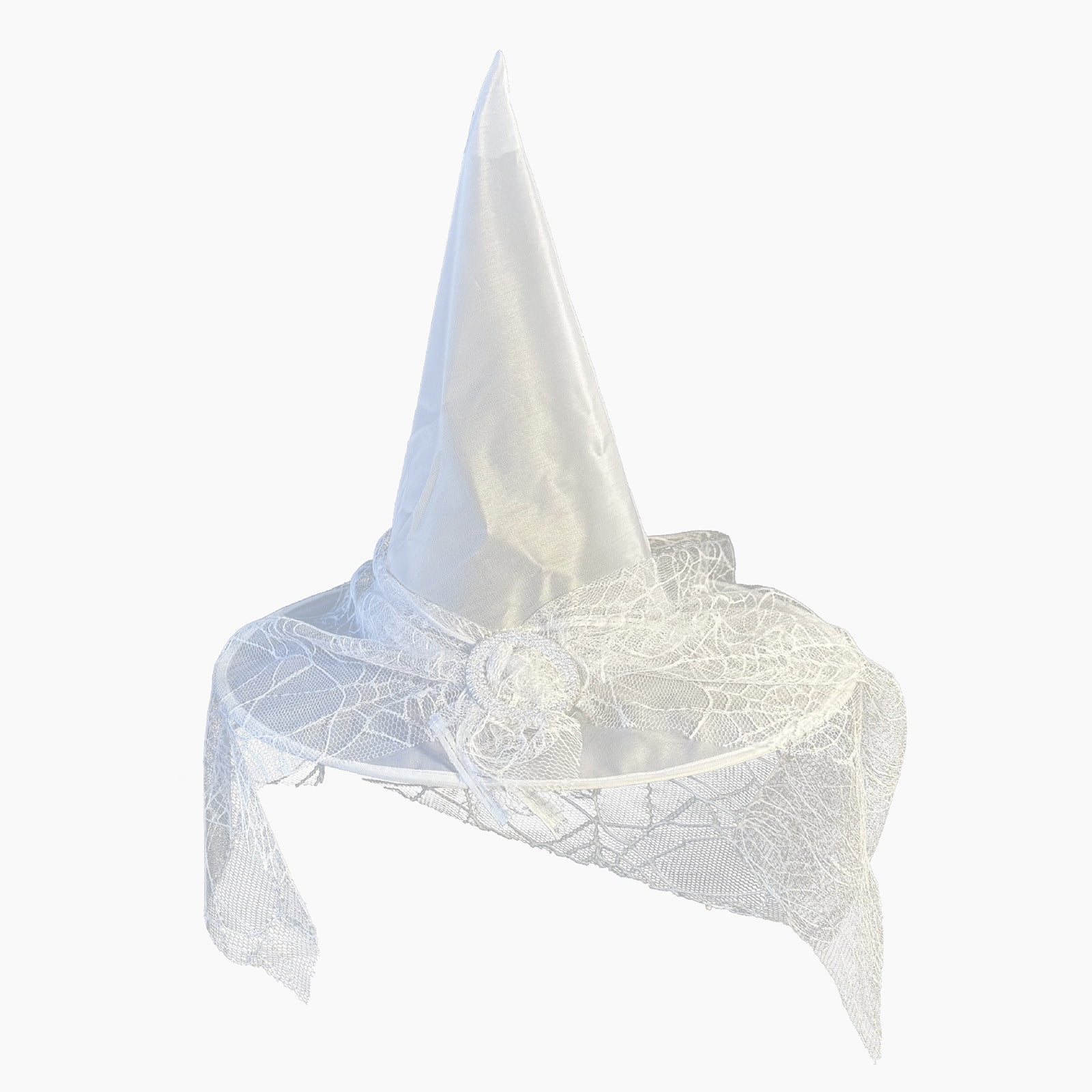 Birdeem Halloween Witch Hat Lightshalloween Party Witch Hat Lace Mask Mysterious Magician White Witch Hat Polyester Tafu Gauze Hat Clothin Hats
