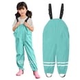 thumbnail image 2 of MIASHUI Salopette Imperméable pour Enfants, Vêtement de Pluie Résistant pour l'Extérieur, Bleu, 6-8 Ans, 2 of 4