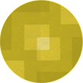thumbnail image 1 of Ahgly Company Tapis d'Intérieur Ronds Transitionnels Jaunes Lavables à la Machine, 3 Pieds Rond, 1 of 7