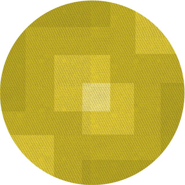 Ahgly Company Tapis d'Intérieur Ronds Transitionnels Jaunes Lavables à la Machine, 3 Pieds Rond