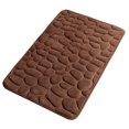 thumbnail image 1 of Yingyy Embossed Bath Mat Quick-Drying Solid Color Shower Absorbent Bathroom Rug Large Kitchen Washroom Door Bathmat Kids Safety Coffee 50x80cm, 1 of 8