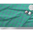 thumbnail image 2 of Soimoi Green Modal Satin Fabric Check Check Print Sewing Fabric Yard 42 Inch Wide, 2 of 2