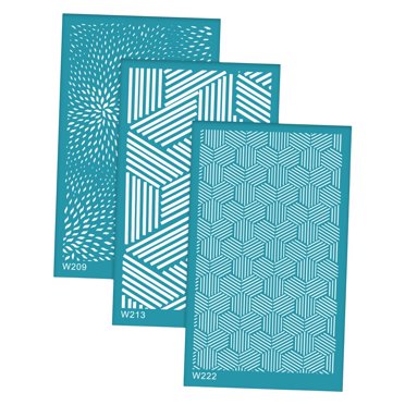 QualitChoice Ensemble de 3 Pochoirs d'Écran en Soie Légers pour des Designs en Argile Polymère à la Mode Matériau de Qualité Supérieure les Pochoirs d'Écran en Soie Style E