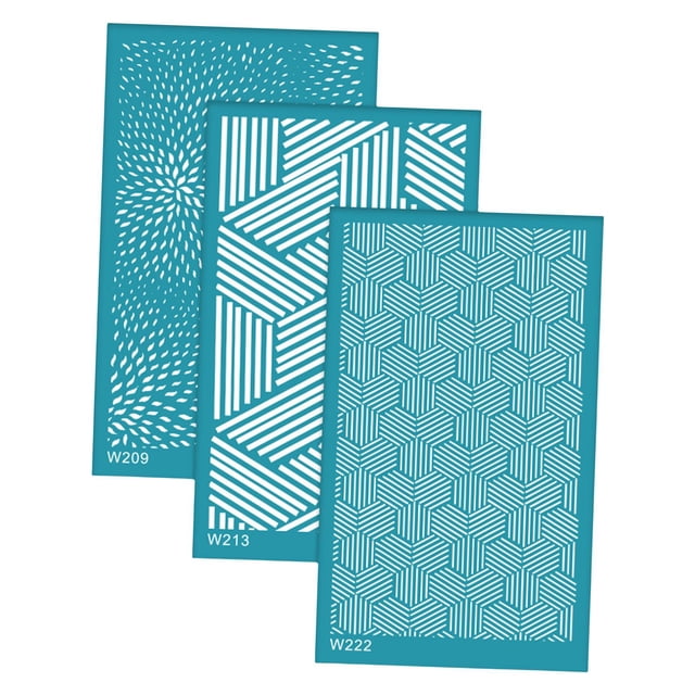 QualitChoice 3pcs Lightweight Silk Screen Stencil Set For Fashionable Polymer Clay Designs Premium MaterialThe Silk Screen Stencils Style E