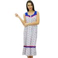 thumbnail image 1 of Bimba Robe de Nuit Mi-Mollet en Coton Sans Manches pour Allaitement, 1 of 9