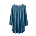 thumbnail image 2 of AherBiu T-Shirts pour Femmes à Col Rond, T-Shirts de Pyjama Amples, Été, Légers, Doux, Tunique à Manches Courtes, Hauts, Couleur Unie, 2 of 3