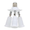 thumbnail image 4 of 3 in 1 Light Socket Splitter E26/27 Adapter Converter for Standard LED Bulbs Vertical 180° Adjustable Horizontal 360° Adjustable Bendable Max 60W Socket Extender, 4 of 7