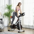 thumbnail image 2 of Soozier Adjustable Upright Stationary Exercise Bike w/ LCD Display, White, 2 of 10
