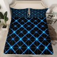 thumbnail image 2 of Erosebridal Futuristic Stripes Sheet Set Full, Modern Abstract Bedding Sets Full Size, Minimalism Room Decor 4pcs, 2 of 7