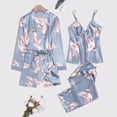 thumbnail image 2 of WTXUE Ensembles de Pyjama pour Femmes / Pyjamas en Polyester Imprimé Quotidien Femme / 3 Pcs Bleu m, 2 of 9