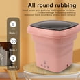 thumbnail image 4 of Foldable Washing Machine, Foldable Laundry Washer Mini Foldable Washer Mini Portable Bucket Laundry Washer Portable Travel Washer with Black Lid for RV Travel Apartment, 4 of 7