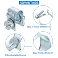 thumbnail image 3 of Unique Bargains 10Pack Mini Fuel Line Pipe Hose Clamp Clip, Adjustable 6-8mm, Zinc Plated, 3 of 5