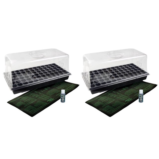 Jump Start Germination Maison Chaude avec Tapis Chauffant Fleur Hydroponique (2 Pack)
