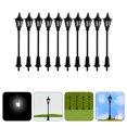 thumbnail image 3 of 10pcs Micro Landscape Mini Street Lamps Mini House Street Lights Micro Landscape Lights 1:75, 3 of 8
