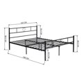 thumbnail image 5 of Homylin Double Size Metal Bed Frame Mattress Foundation with Cute Heart Design, 5 of 5