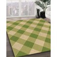 thumbnail image 3 of Ahgly Tapis d'Intérieur Lavable en Machine Carré Transitionnel Jaune Foncé Vert, 8 Pieds Carré, 3 of 7