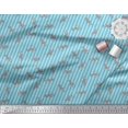 thumbnail image 3 of Soimoi Blue Poly Georgette Fabric Stripe & Wild Animal Print Sewing Fabric BTY 42 Inch Wide, 3 of 3