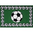 thumbnail image 1 of Tapis rectangle amusant pour enfant L'Heure du soccer multicolore nylon, 1 of 2