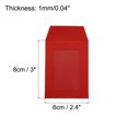 thumbnail image 2 of Unique Bargains 3'' Clear Single Sided Mailing Photos Full Face Window Envelopes, Red 10 Pack, 2 of 5