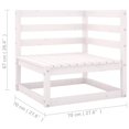 thumbnail image 4 of vidaXL 2 Piece Garden Lounge Set White Solid Pinewood, 4 of 5