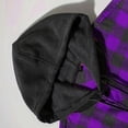 thumbnail image 3 of aohooy Flannel Mens Jacket - Trendy Casual Button Down Plaid Long Sleeve Fall Jackets Shacket with Pockets Purple,L, 3 of 5