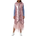 thumbnail image 1 of Kmbangi Gilet Long Sans Manches à Fermeture Éclair, Coupe Ajustée, Uni, Décontracté pour Femmes, 1 of 9