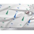 thumbnail image 2 of Soimoi Blue Modal Satin Fabric Butidar Jamdani Fabric Prints By Yard 42 Inch Wide, 2 of 2