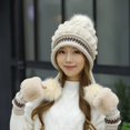 thumbnail image 5 of Fashion Hat Winter Woolen Hat Plus Velvet Ear Protection Hat Women Knitted Hat, 5 of 5