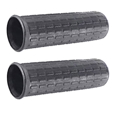 MYG 2Pcs Wheelbarrow Rubber Handles, Round Tubes Black Replacement Handles 122x42mm