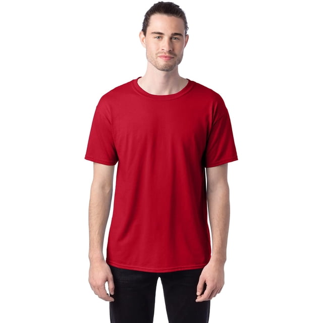 Hanes 5170 Comfortblend Ecosmart T-Shirt à Col Rond pour Hommes Taille 3X, Rouge Foncé.