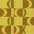 thumbnail image 1 of Ahgly Company Machine Washable Indoor Square Transitional Yellow Area Rugs, 4' Square, 1 of 7