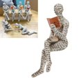 thumbnail image 4 of Reading Woman Figurine, Ideal Gifting Resin Innovative Reading Woman Ornament Weather Resistant  For Dining Table B, 4 of 8