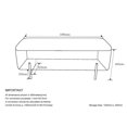 thumbnail image 4 of Modern Fabric & Metal Storage Ottoman Bench - White & Black, 4 of 8