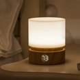 thumbnail image 2 of Timer Night Light, Small LED Bedroom Light, Bedside Table Lamp, Children's Night Light, Baby Breastfeeding, Wood Grain, Dimmable, Battery Powered, Warm Mood Light Color, 2 of 5