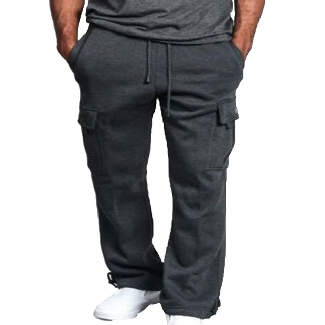 Mens Straight Leg Pocket Sweat Pants
