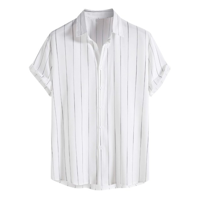 BOBOGOJP Muscle Fit Dress Chemises à Carreaux à Manches Courtes, Blanc XL