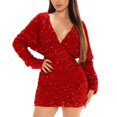 thumbnail image 1 of Ketyyh-chn99 Robe d'Invitée de Mariage Robes de Soirée pour Mariage Élégante Invitée de Mariage Soirée Robe Formelle Robe Sans Manches Rouge,G, 1 of 4