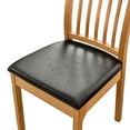 thumbnail image 1 of Qonioi Solid Color Brushed High Elastic Chair Cover, Waterproof Oil-Proof PU Leather Stretchable Slipcover, Durable Scratch-Resistant Universal Fit Seat Cover for Dining Chair Ottoman, 1 of 7