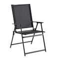 thumbnail image 3 of Mainstays Greyson Steel Outdoor Folding Chairs, Set of 2, Black, 3 of 8