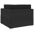 thumbnail image 3 of vidaXL Chaise d'Angle Sectionnelle avec Coussins en Rotin Poly Noir, 3 of 4