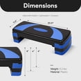 thumbnail image 3 of BalanceFrom Aerobic Step Platform Trainer with Adjustable 3-Level Risers, Black & Blue, 3 of 7