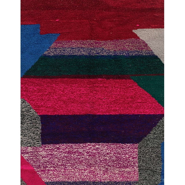 Ahgly Company Indoor Rectangle Abstract Plum Purple Abstract Area Rugs, 8' x 10'