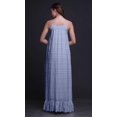 thumbnail image 2 of Bimba Robe de Nuit Longue à Bretelles Spaghetti Imprimée de Marguerites Florales Bleu Lavande pour Femmes, Robe Maxi de Sommeil, X-Small, 2 of 5