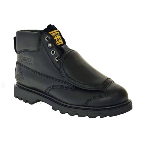 WORK ZONE Men's 6" Steel Toe External Metatarsal Guard Work Boot Black - M612