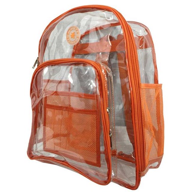 Harvest LM213 Orange Sac à Dos Deluxe 17 Po. Transparent 0.5 mm. PVC
