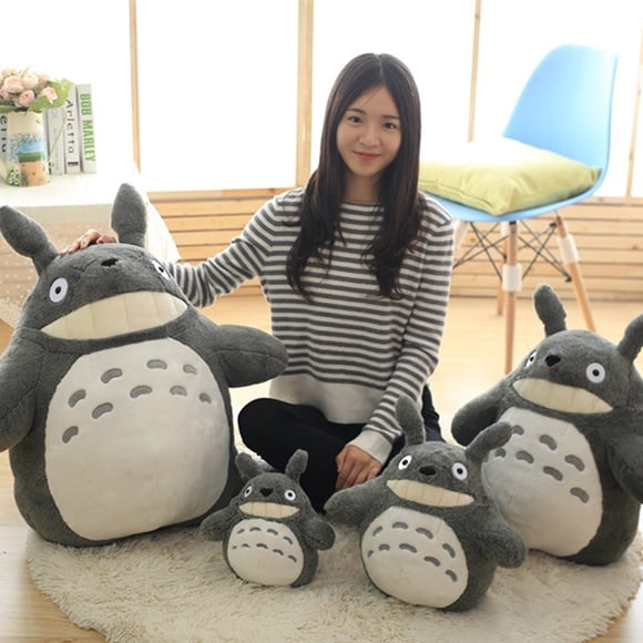30-70cm Adorable Totoro Plush Toys Stuffed Soft Kawaii Cartoon Character Doll with Lotus Leaf or Teeth Kids Gifts