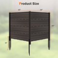 thumbnail image 4 of Costway 2 PCS 48" L x 46" H Air Conditioner Fence Outdoor Privacy Fence Screen Brown, 4 of 9