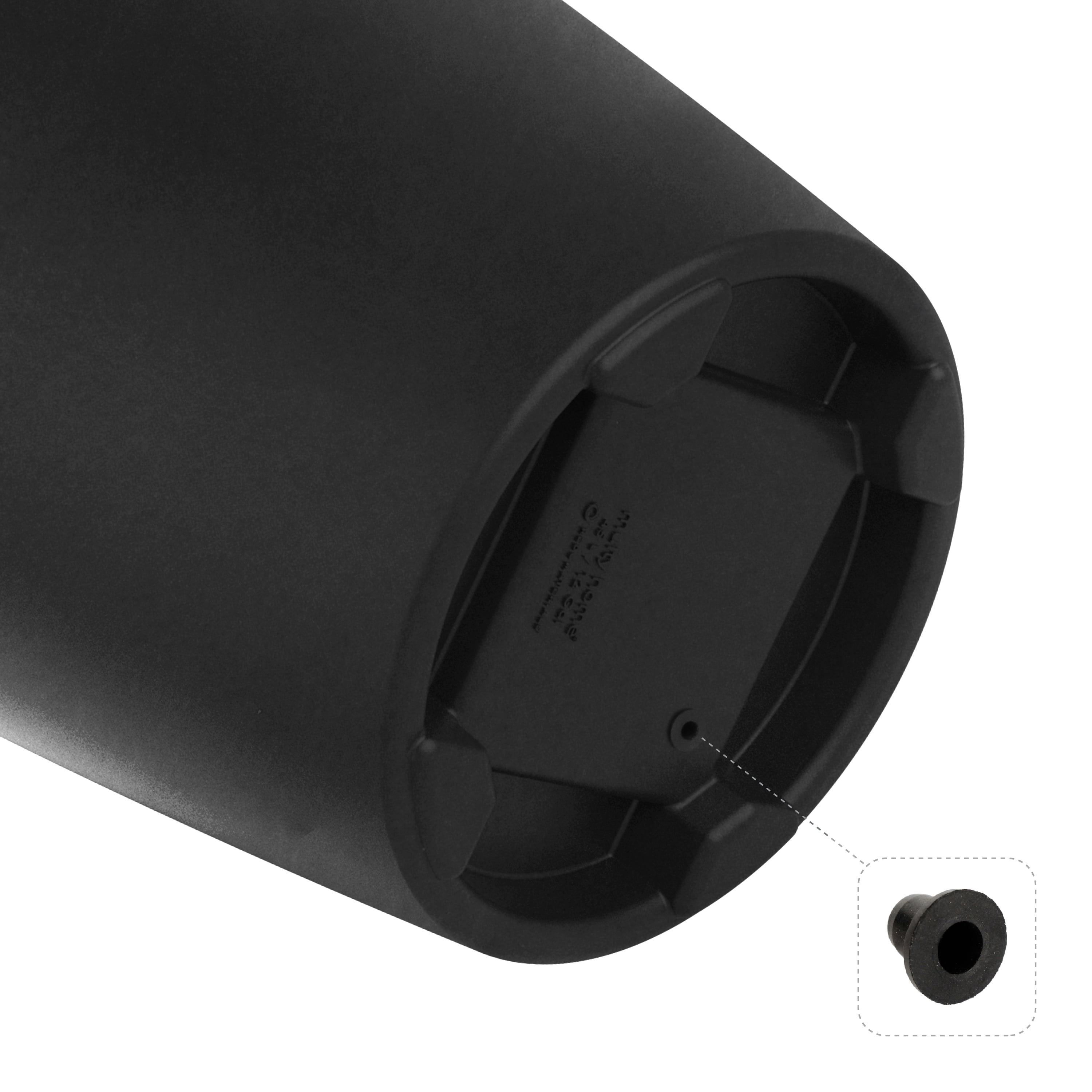 TierraVerde Madison Jardinière Lisse Noire 24"H