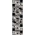 thumbnail image 1 of Rug Branch Montage 2' x 19' (Exact Size: 2'3" x 19') Geometric Indoor Runner Rug, Black Grey, Checkered - Entryway, Hallway, Bathroom, and Kitchen, 1 of 4